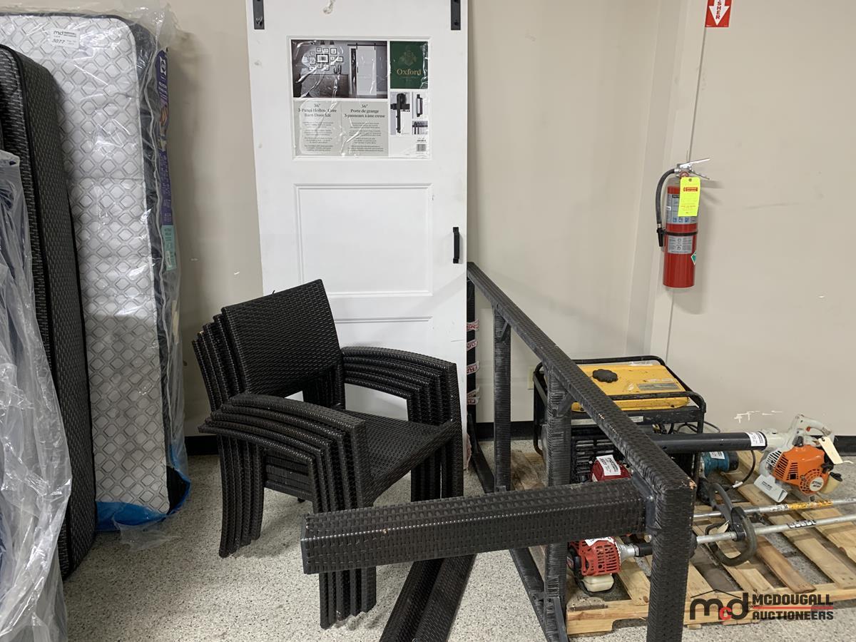 Barn Door Kit (No Rails), Chairs &amp; Patio Table (No Table Top)